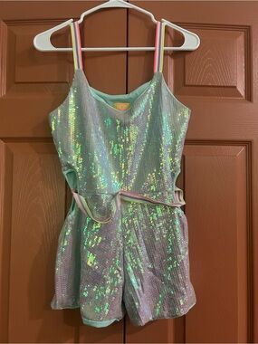 Iridescent Sequin Romper